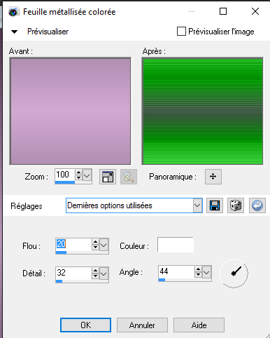 Metalise coloree
