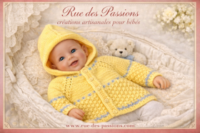 Manteau à capuche Camille – 3 mois